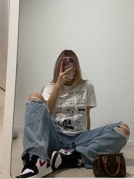 「ストリート女子」｜「アイテム（バッグ）」を使った、s398yさん（レディース・161cm）の冬コーディネート