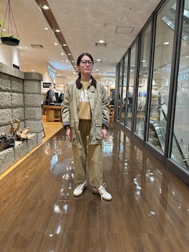 「Barbour（バブアー）の『別注』Barbour　BEDALE（その他アウター）」を使った、konishirikaさん（レディース・156cm）の秋コーディネート