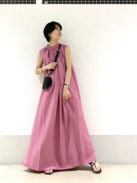 「KBF+」｜「アイテム（ワンピース/ドレス）」を使った、iriさん（レディース・156cm）の夏コーディネート