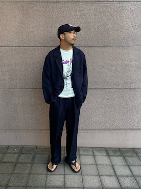 「アイテム（テーラードジャケット）」を使った、すぎえさん（メンズ・172cm・20代）の夏コーディネート