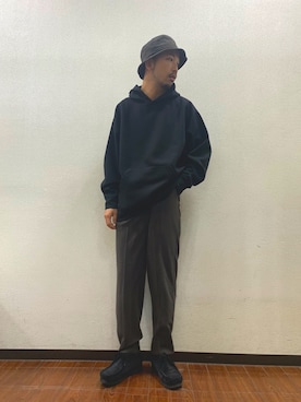 「Scye（サイ）のアイテム（帽子）」を使った、すぎえさん（メンズ・172cm）の秋コーディネート