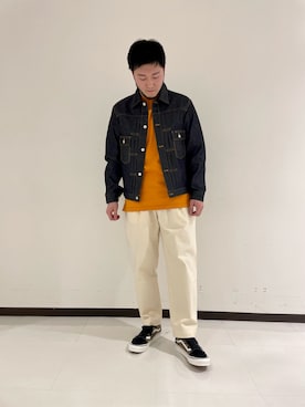 「URBAN RESEARCH（アーバンリサーチ）のアイテム（デニムジャケット）」を使った、原田直人さん（メンズ・173cm）の冬コーディネート