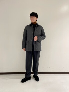 「アーバンリサーチ」｜「アイテム（ナイロンジャケット）」を使った、原田直人さん（メンズ・173cm）の秋コーディネート