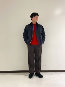 「アーバンリサーチ」｜「アイテム（ナイロンジャケット）」を使った、原田直人さん（メンズ・173cm）の秋コーディネート