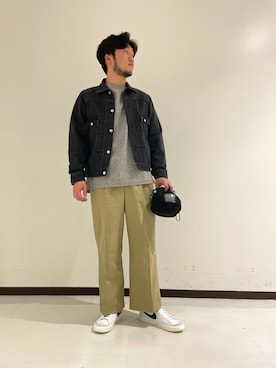 「URBAN RESEARCH（アーバンリサーチ）のアイテム（デニムジャケット）」を使った、原田直人さん（メンズ・173cm）の冬コーディネート