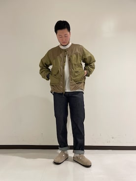 「はじめましてコーデ」｜「アイテム（ブルゾン）」を使った、原田直人さん（メンズ・173cm）の春コーディネート