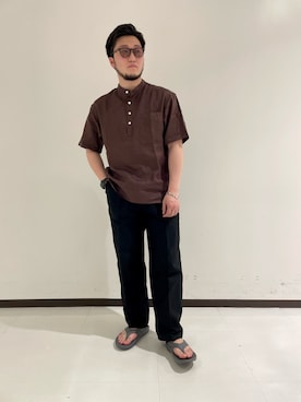 「URBAN RESEARCH（アーバンリサーチ）のアイテム（アクセサリー）」を使った、原田直人さん（メンズ・173cm）の春コーディネート