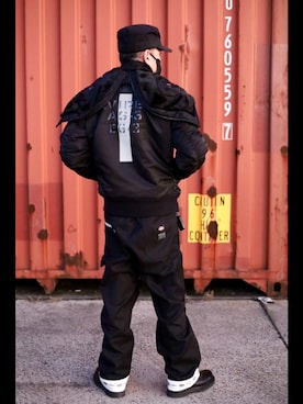 「アイテム（つなぎ/オールインワン）」を使った、Kazufumiさん（メンズ・170cm）の秋コーディネート