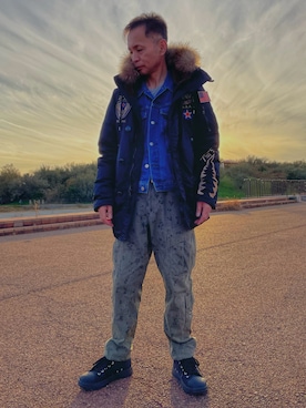 「メンズファッション」｜Kazufumiさん（メンズ・170cm）の冬コーディネート