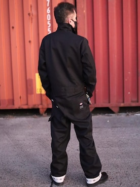 「アイテム（つなぎ/オールインワン）」を使った、Kazufumiさん（メンズ・170cm）の秋コーディネート