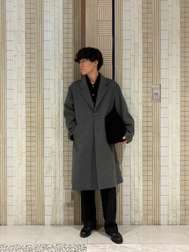 「アイテム（チェスターコート）」を使った、taikiさん（メンズ・175cm）の冬コーディネート