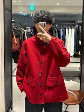 「アイテム（テーラードジャケット、レッド系）」を使った、moo__se02さん（メンズ・175cm）の秋コーディネート