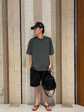 「ISLAND SLIPPER（アイランドスリッパ）のアイテム（サンダル）」を使った、moo__se02さん（メンズ・175cm）の夏コーディネート