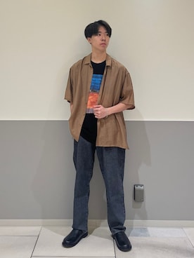 「アイテム（ブレスレット、ホワイト系）」を使った、黒木さん（メンズ・174cm）の夏コーディネート