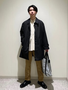 「バンドカラー」｜黒木さん（メンズ・174cm）の春コーディネート