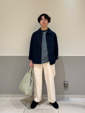 「アイテム（アクセサリー）」を使った、黒木さん（メンズ・174cm）の秋コーディネート
