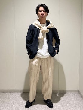 「SHIPS any（シップス エニィ）のアイテム」を使った、黒木さん（メンズ・174cm）の春コーディネート