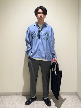 「SHIPS any（シップス エニィ）のアイテム」を使った、黒木さん（メンズ・174cm）の春コーディネート