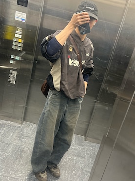 「Supreme （シュプリーム）のアイテム」を使った、匿名君さん（メンズ・179cm）の春コーディネート