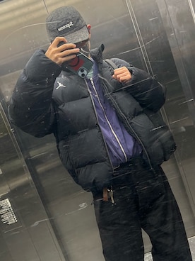 「アイテム（MA-1）」を使った、匿名君さん（メンズ・179cm）の冬コーディネート