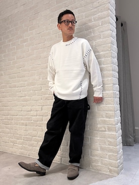 「アイテム（ニット/セーター）」を使った、nobgさん（メンズ・171cm）の秋コーディネート