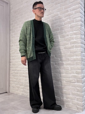 「アイテム（カーディガン/ボレロ）」を使った、nobgさん（メンズ・171cm）の秋コーディネート