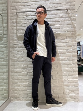 「アイテム（スラックス）」を使った、nobgさん（メンズ・171cm）の秋コーディネート