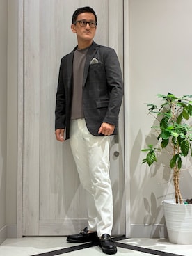 「アイテム（テーラードジャケット）」を使った、nobgさん（メンズ・171cm）の秋コーディネート