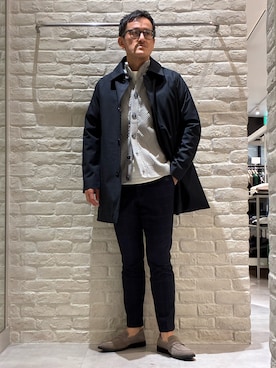 「アイテム（スラックス）」を使った、nobgさん（メンズ・171cm）の冬コーディネート