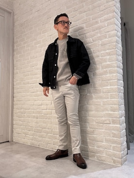 「アイテム（ニット/セーター）」を使った、nobgさん（メンズ・171cm）の秋コーディネート