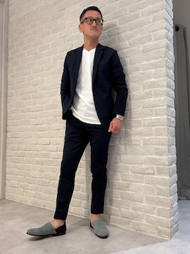 「アイテム（セットアップ）」を使った、nobgさん（メンズ・171cm）の夏コーディネート