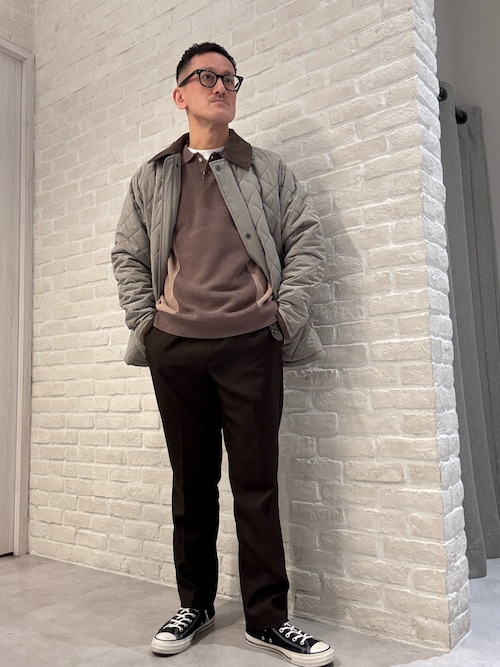 セール】【コーデュロイ襟】ラグラン 中綿キルティング ジャケット