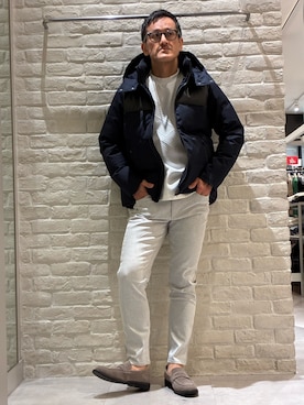 「アイテム（ダウンジャケット/コート）」を使った、nobgさん（メンズ・171cm）の秋コーディネート