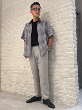 「アイテム（シャツ/ブラウス）」を使った、nobgさん（メンズ・171cm）の夏コーディネート