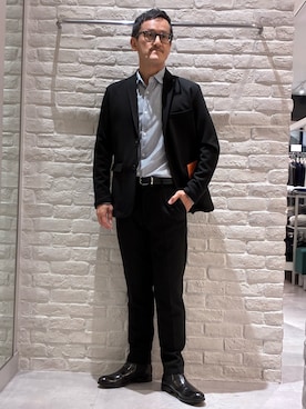 「アイテム（スラックス）」を使った、nobgさん（メンズ・171cm）の秋コーディネート