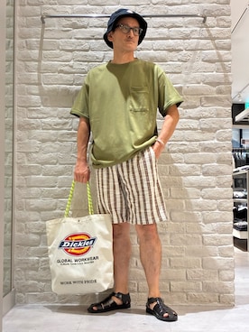 「Dickies（ディッキーズ）のアイテム」を使った、nobgさん（メンズ・171cm）の夏コーディネート