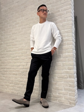 「アイテム（Tシャツ/カットソー）」を使った、nobgさん（メンズ・171cm）の秋コーディネート