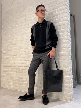 「アイテム（バッグ）」を使った、nobgさん（メンズ・171cm）の秋コーディネート