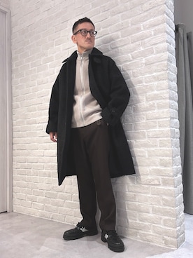 「アイテム（ステンカラーコート）」を使った、nobgさん（メンズ・171cm）の秋コーディネート
