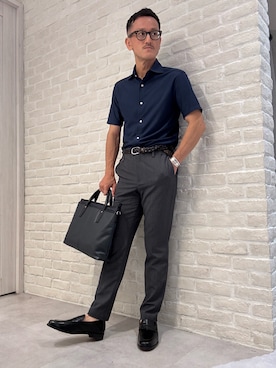 「アイテム（ビジネスバッグ）」を使った、nobgさん（メンズ・171cm）の夏コーディネート
