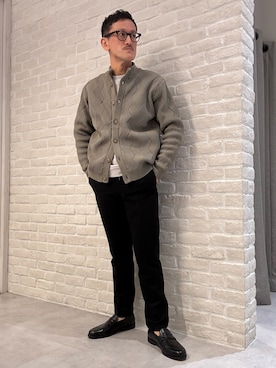 「アイテム（スラックス）」を使った、nobgさん（メンズ・171cm）の秋コーディネート