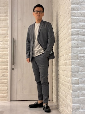 「ABAHOUSE GRAY（アバハウスグレイ）のアイテム（セットアップ）」を使った、nobgさん（メンズ・171cm）の春コーディネート
