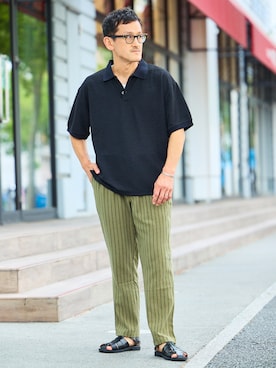 「ABAHOUSE GRAY（アバハウスグレイ）のアイテム」を使った、nobgさん（メンズ・171cm）の夏コーディネート