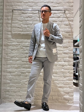 「アイテム（セットアップ）」を使った、nobgさん（メンズ・171cm）の春コーディネート