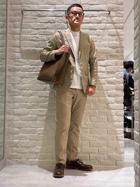「アイテム（セットアップ）」を使った、nobgさん（メンズ・171cm）の春コーディネート