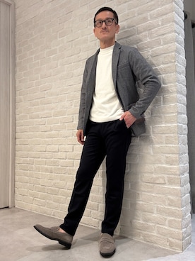 「アイテム（スラックス）」を使った、nobgさん（メンズ・171cm）の冬コーディネート