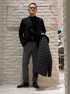 「オフィススタイル」｜「アイテム（パンツ）」を使った、nobgさん（メンズ・171cm）の冬コーディネート