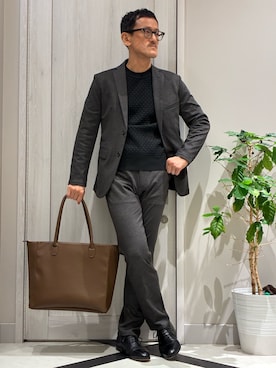 「アイテム（セットアップ）」を使った、nobgさん（メンズ・171cm）の秋コーディネート