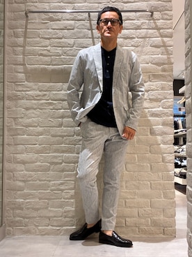「アイテム（セットアップ）」を使った、nobgさん（メンズ・171cm）の夏コーディネート