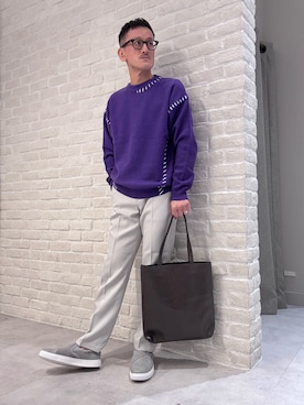 「アイテム（バッグ）」を使った、nobgさん（メンズ・171cm）の秋コーディネート